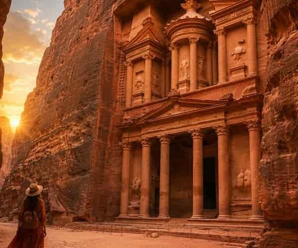 Ancient cities carved into mountains around the world, featuring rock-cut architecture and historic wonders